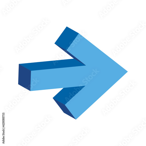 Free Download Blue 3D arrow icon - GFXLoad