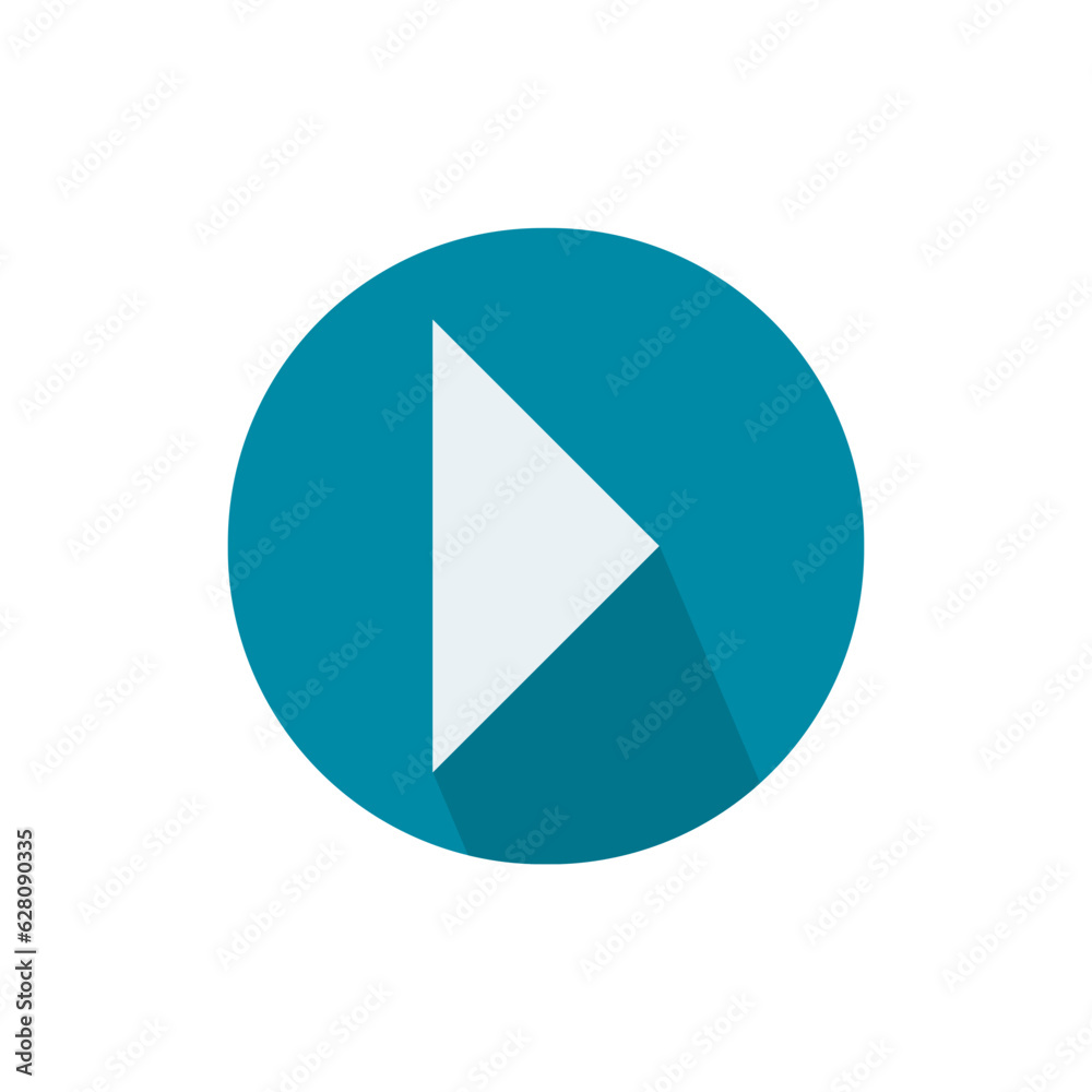 Arrow in circle with shadow Arrow in circle with shadow