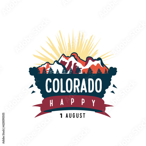 Colorado Day A Captivating Vector Illustration Celebrating Nature, Adventure, and History photo