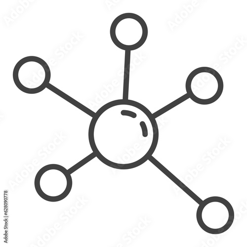 Molecule vector concept outline simple icon or design element