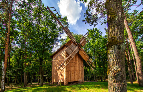 Built of mill wood, called a windmill of the kozlak type, standing by the access road to the city of Ciechanowiec in Podlasie, Poland. © Jacek Sakowicz