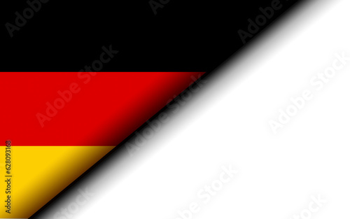 Germany flag folded in half