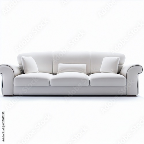 white sofa isolated on white background