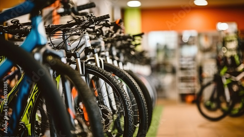 A Cycle Sport Store Showcasing an Abundance of New Bicycles to Choose From. Generative AI