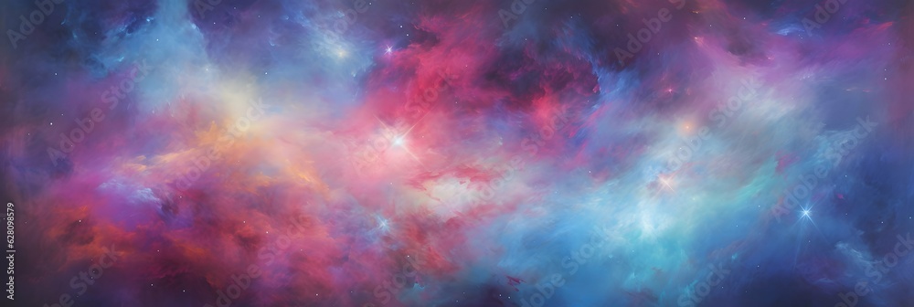 Naklejka premium Abstract illustration wallpaper background design, colorful drawing, pattern, wide resolution