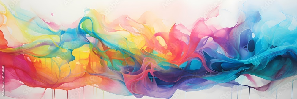Abstract illustration wallpaper background design, colorful drawing, pattern, wide resolution