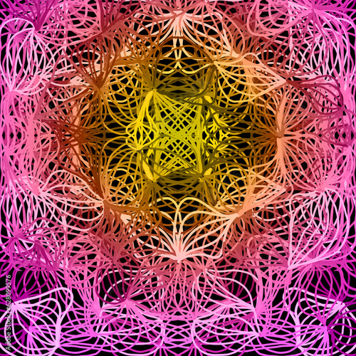Abstract pattern of circular or wavy shapes. curved design.