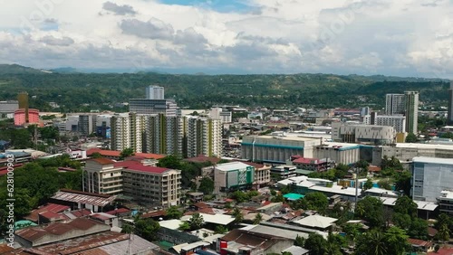 Aerial view of Cagayan de Oro in Northern Mindanao, Philippines. photo