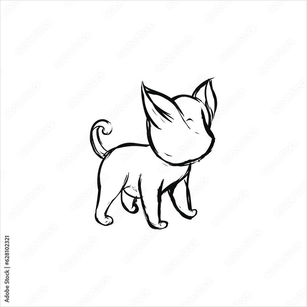 cat vector sketch illustration
