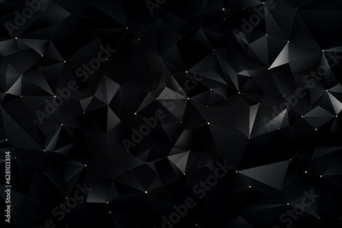 Black sleek 3d geometric abstract background