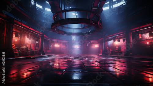 MMA fighting ring. Generative Ai