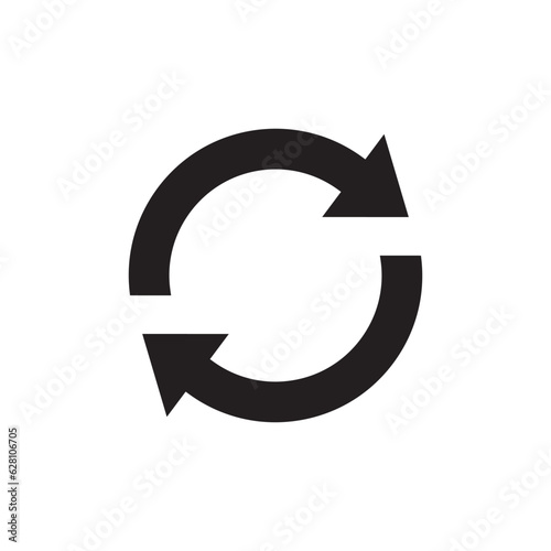 Arrow refresh, reload, sync icon vector in flat style