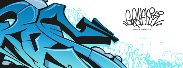 Acrylglasbilder Graffiti Urban Street Art Graffiti Style, Poster Vector Illustration Art Template Background  © rosovskyi