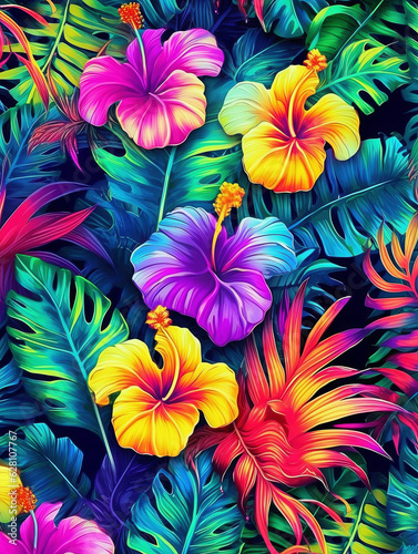 Floral wallpaper watercolor