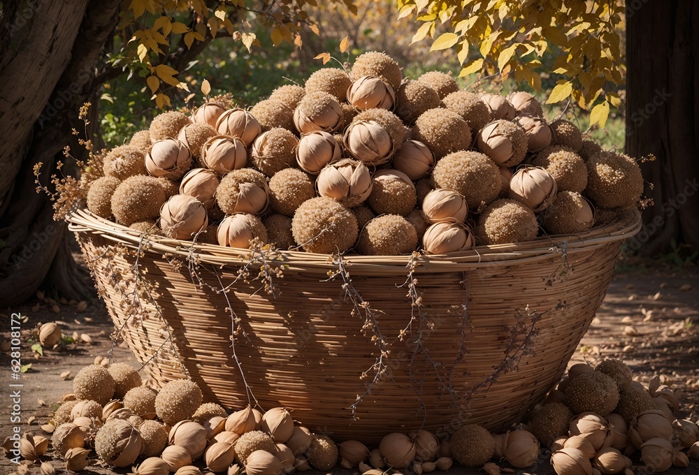 nuts in a basket, Generative Ai nuts in a basket, Generative Ai