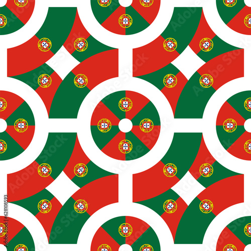 portugal flag pattern. europe background. vector illustration
