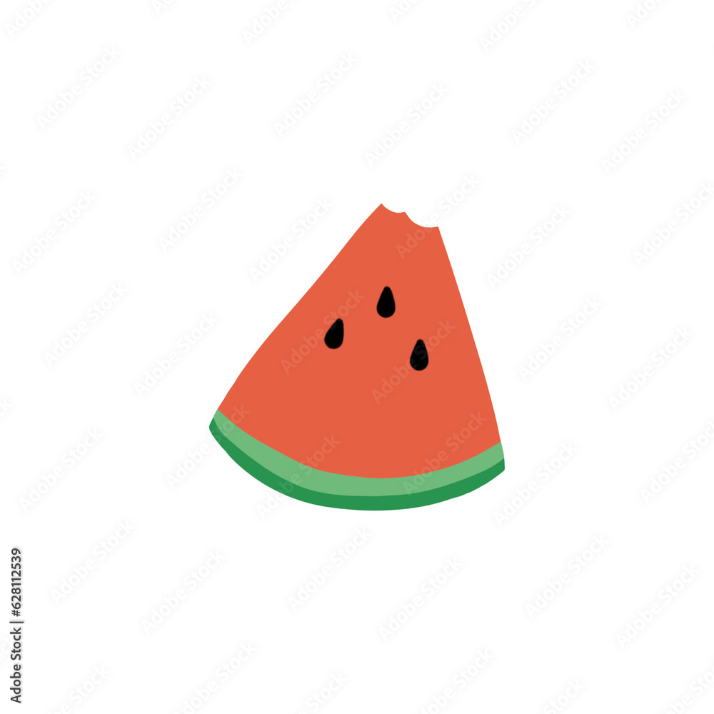 Cute hand-drawing watermelon slices Cute hand-drawing watermelon slices