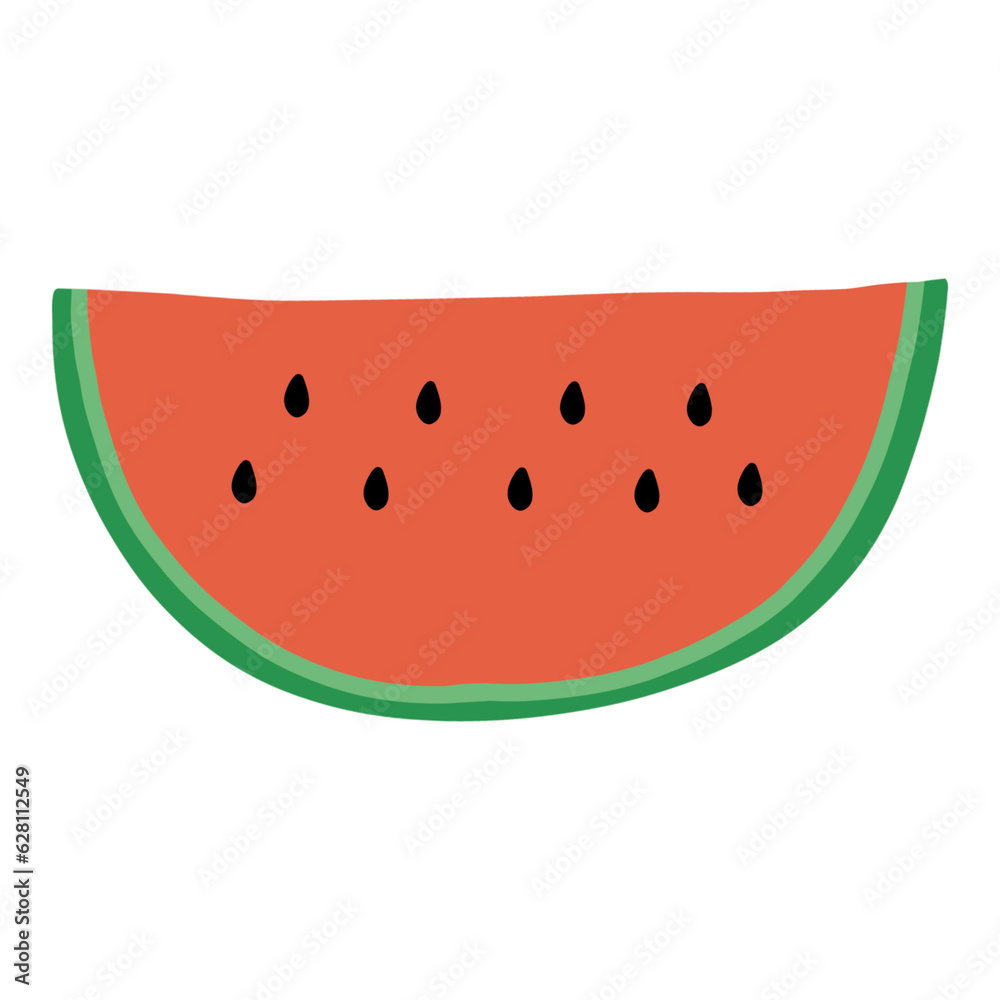 Cute hand-drawing watermelon slices Cute hand-drawing watermelon slices