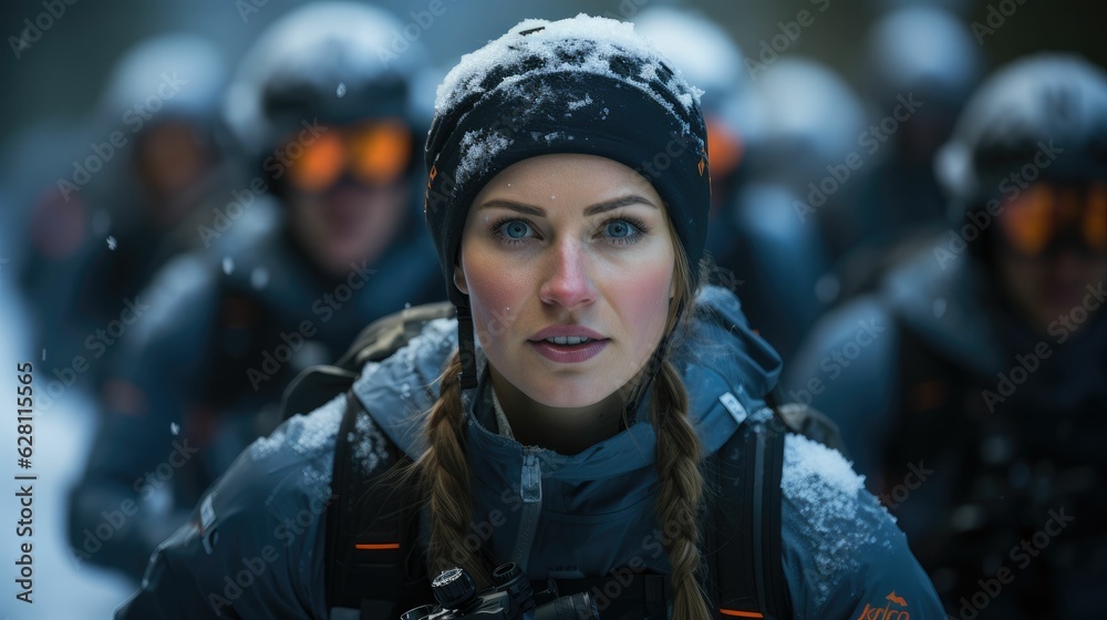 Adrenaline-pumping ice climbing , winter sport Adrenaline-pumping ice climbing , winter sport