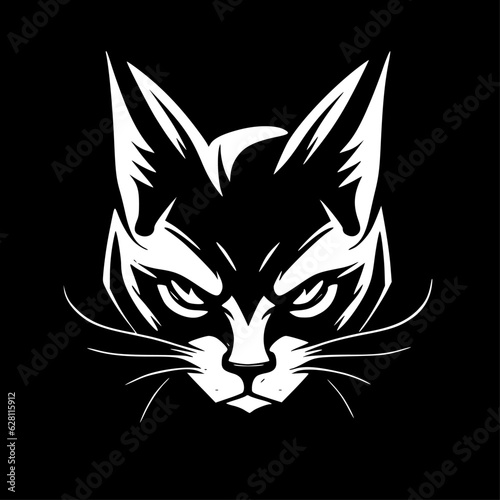 Wildcat - Black and White Isolated Icon - Vector illustration