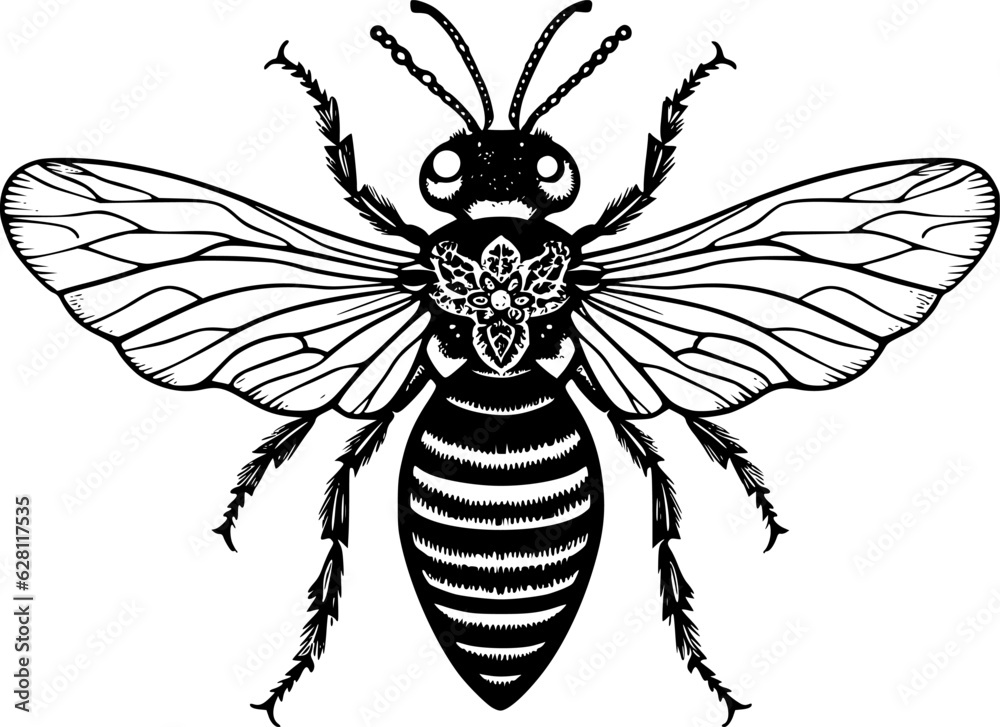 Obraz premium Bee - Minimalist and Flat Logo - Vector illustration