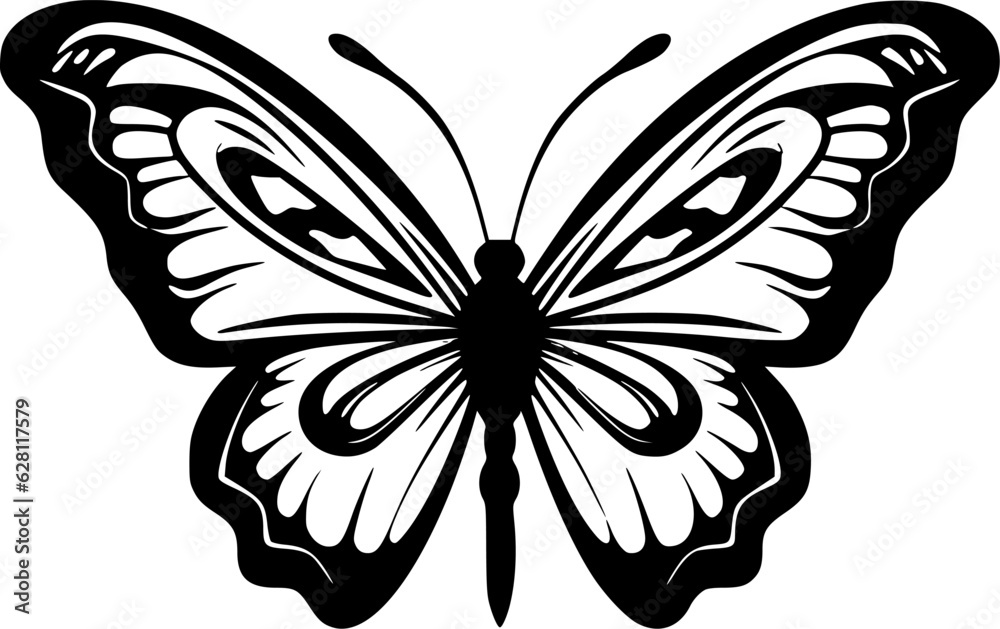 Butterfly | Minimalist and Simple Silhouette - Vector illustration