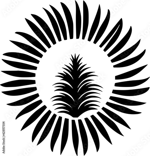 Boho - Black and White Isolated Icon - Vector illustration
