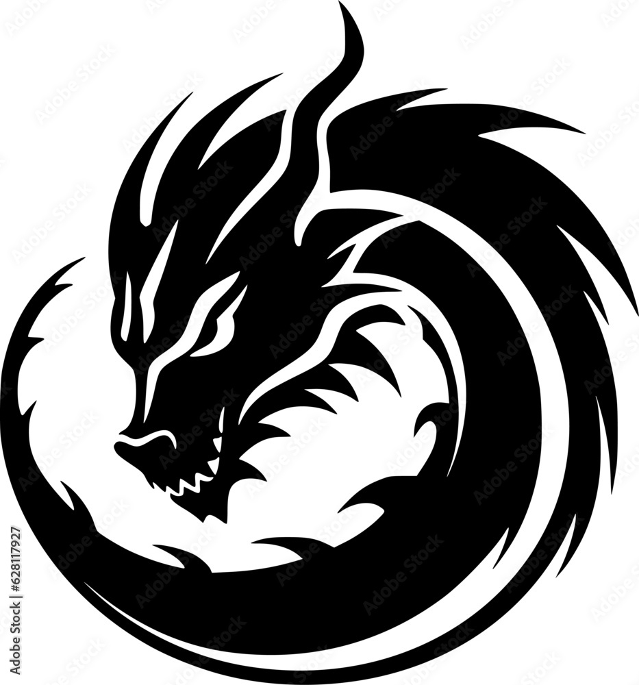 Obraz premium Dragon - High Quality Vector Logo - Vector illustration ideal for T-shirt graphic