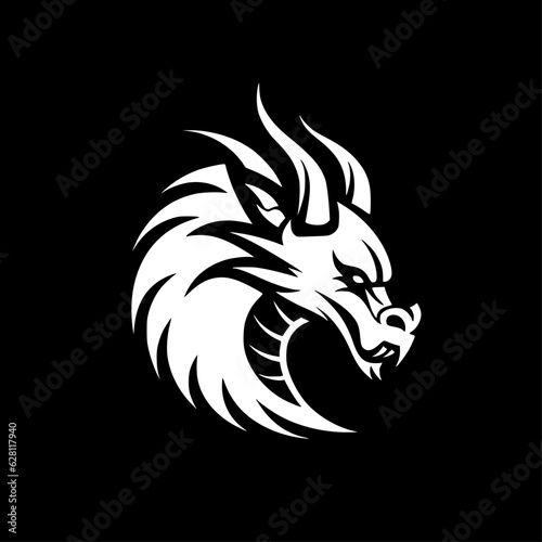 Dragon | Minimalist and Simple Silhouette - Vector illustration