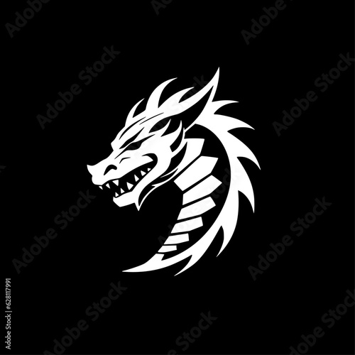 Dragon | Black and White Vector illustration