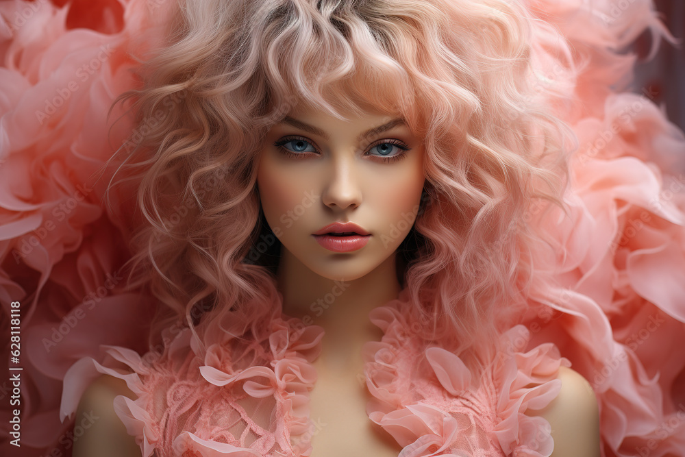 Fashionista beauty character doll 3d render
