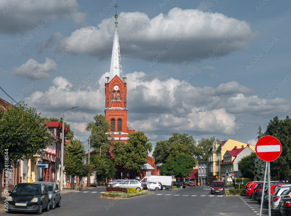 Summer cityscape of Czempiń, Kościan, Wielkopolska, Poland