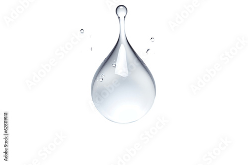 Transparent Water Droplet: Isolated on Background Generative Ai
