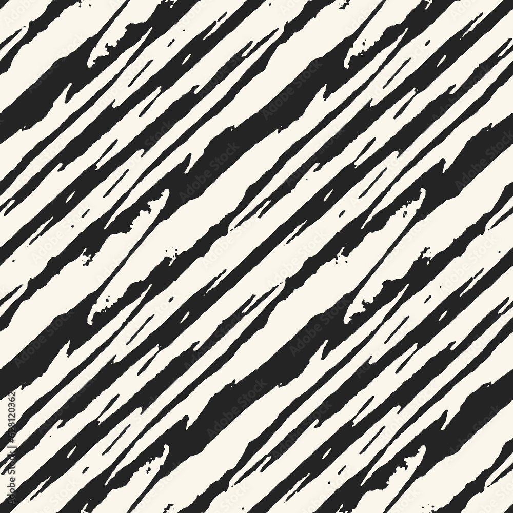 Black Splatter Textured Diagonal Striped Pattern Black Splatter Textured Diagonal Striped Pattern