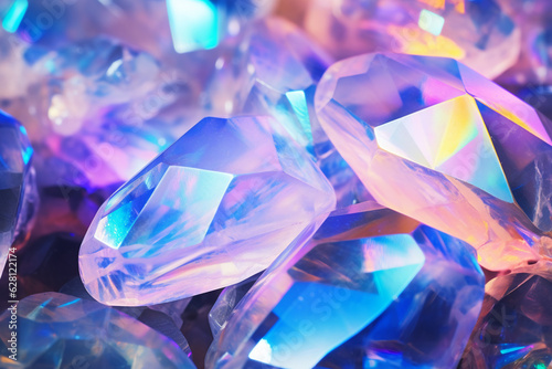 Wallpaper Mural shiny opal iridescent crystal close up pattern texture Torontodigital.ca