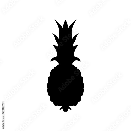 	
Pineapple fruit silhouette. Summer fruits for healthy lifestyle. Vector illustration cartoon flat icon isolated on white. Editable graphic resources for many purposes.