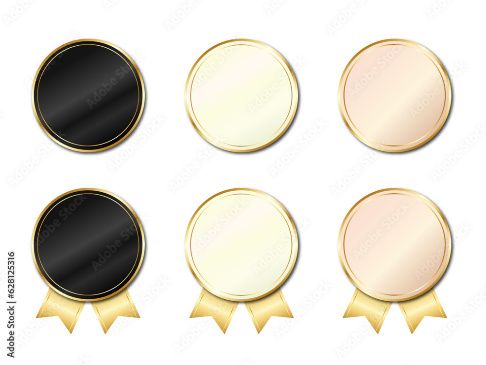 シンプルなメダルセット 金色リボン2