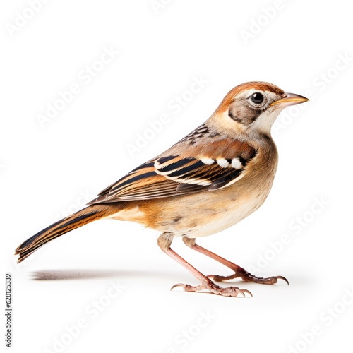 Botteris sparrow bird isolated on white. Generative AI © Razvan