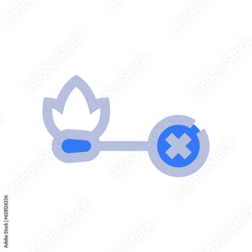 beware of fire two tone style icon vector illustrations