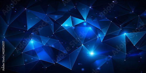 Polygon mosaic background, geometric design backdrop in origami style