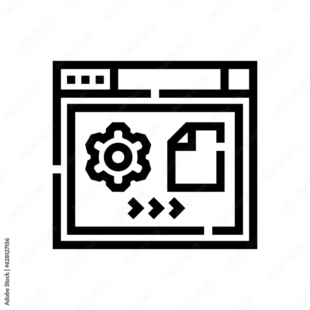 text generator line design style icon for web and graphic design text generator line design style icon for web and graphic design
