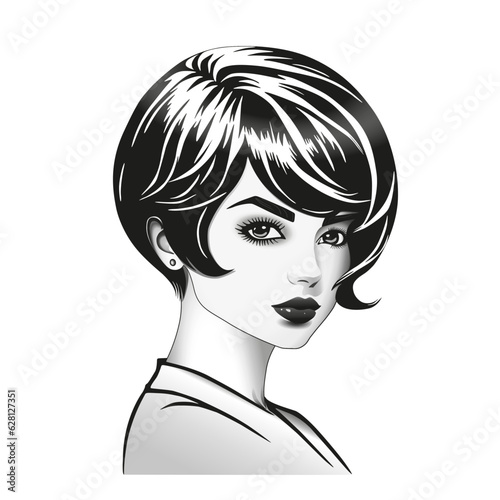 A woman with a pixie haircut