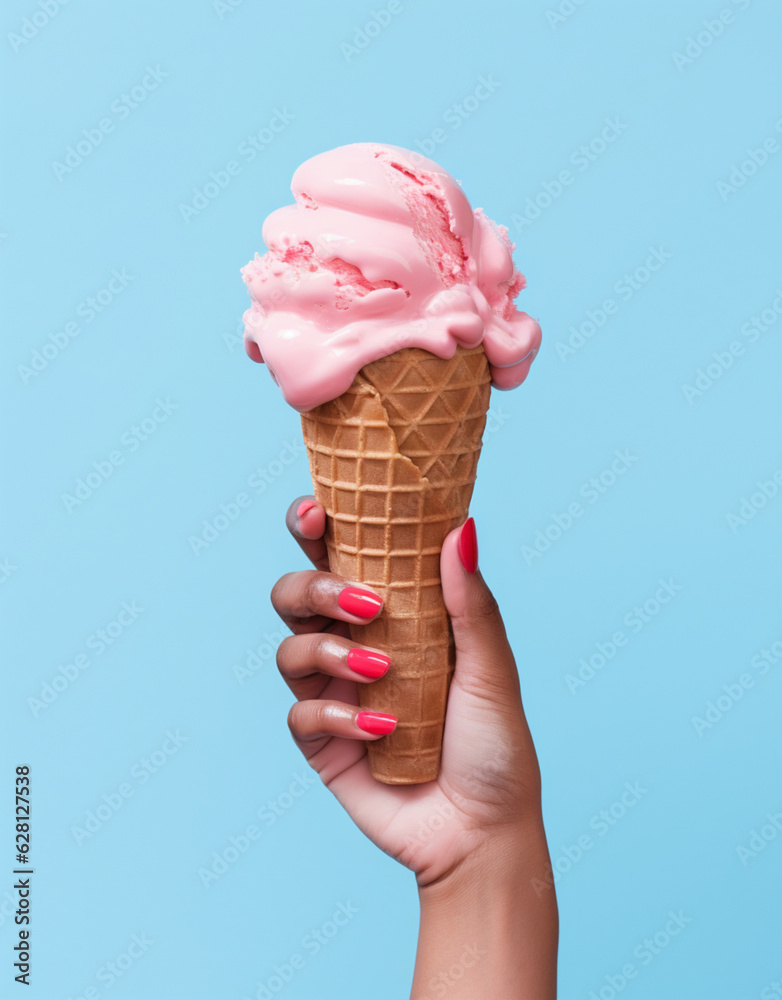 ice cream cone with hand ice cream cone with hand