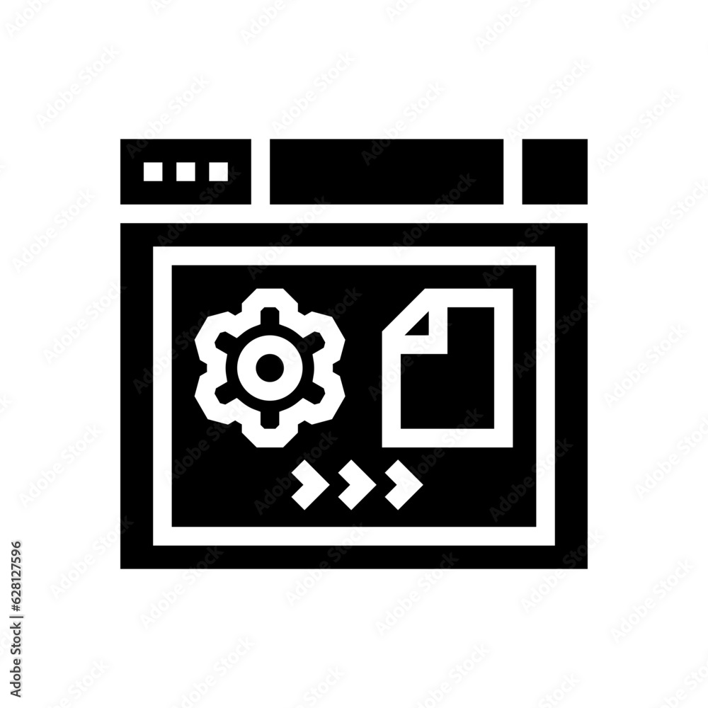 text generator glyph style vector icon for any project text generator glyph style vector icon for any project