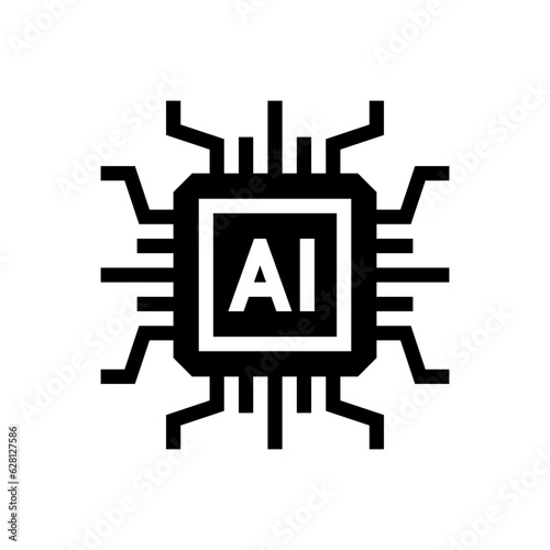 microchip glyph style vector icon for any project
