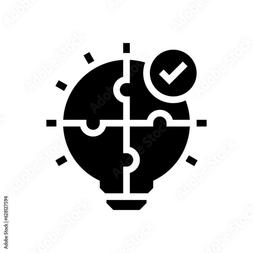problem solving glyph style vector icon for any project