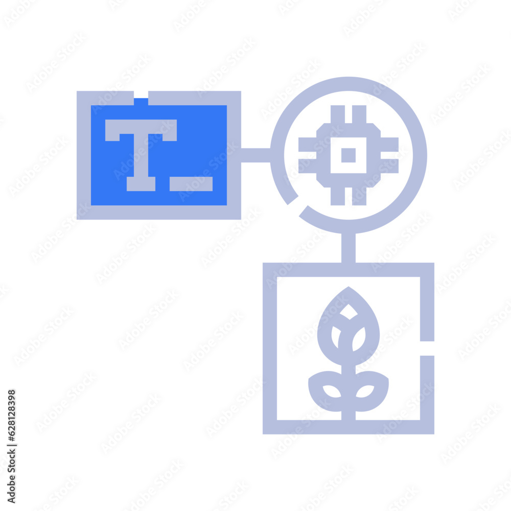 Obraz premium text two tone style icon vector illustrations