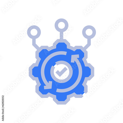 automated two tone style icon vector illustrations
