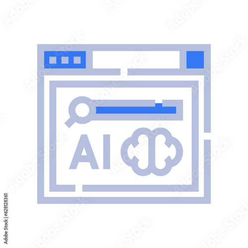 ai two tone style icon vector illustrations