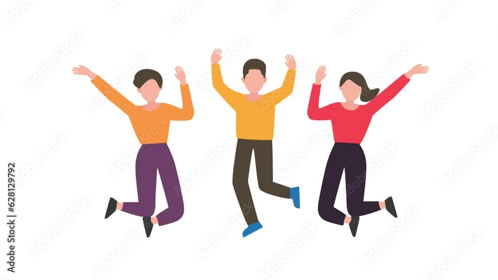 Animated video Crowd of happy people group, welcoming and applauding concept. Full length animation illustration. High quality 4k footage. Animated video Crowd of happy people group, welcoming and applauding concept. Full length animation illustration. High quality 4k footage.